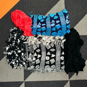 Women's Lot of 6 Scarves One Size Multi-Color